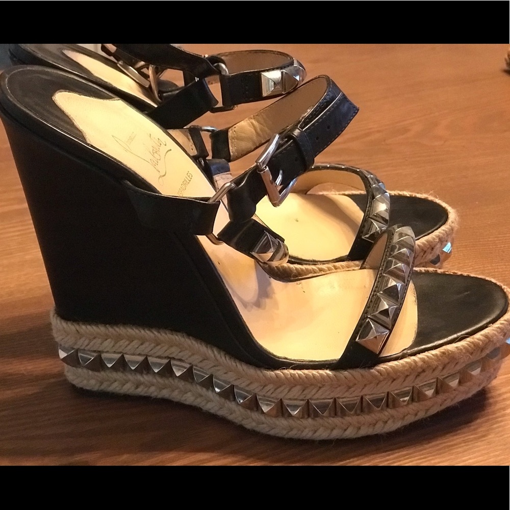 100%Authentic Christian Louboutin Wedge Sandals 40